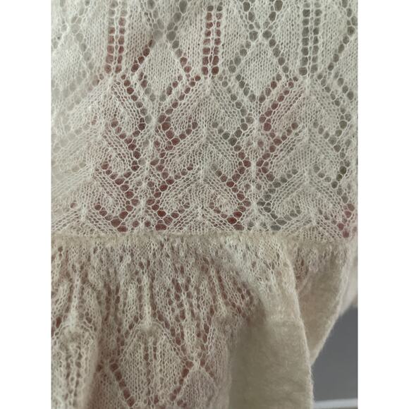 Intermix‎ Cottage Alpaca Blend Delicate Ruffled Sweater in Cream Size Large - Picture 10 of 10